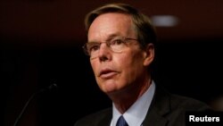 現任美國駐華大使尼古拉斯·伯恩斯2021年10月20日在一場國會聽證會上作證（路透社）