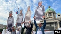 Sedmi protest protiv nasilja u Beogradu (Foto: VOA/Jovana Đurović)