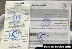 مدرک پزشکی شکیلا منفرد، زندانی سیاسی