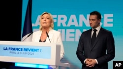 프랑스 극우 정당 국민연합(RN)의 실질적인 지도자인 마린 르펜(왼쪽)과 조르당 바르델라 대표 (오른쪽) (자료사진)