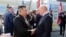 FILE - North Korean leader Kim Jong Un meets Russia's President Vladimir Putin at the Vostochny Cosmodrome in the Amur region in Russia's Far East, Sept. 13, 2023, in this image released by North Korea's Central News Agency.