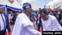 Tinubu, hagu, Wike, dama (Hoto: Facebook/Asiwju Bola Ahmed Tinubu)