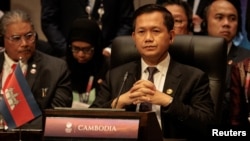 Cambodia's Prime Minister Hun Manet attends the 26th ASEAN-China Summit at the 43rd ASEAN Summit in Jakarta, Indonesia, on Sept. 6, 2023. (Yasuyoshi Chiba/Pool via Reuters)