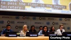 Dunja Trifunović na konferenciji ESOSOC u Njujorku, 27. aprila 2023.