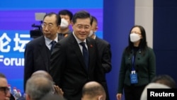 ဘေကျင်းမြို့မှာ ကျင်းပနေတဲ့ လုံခြုံရေးညီလာခံ "Lanting Forum" အတွင်းတွေ့ရတဲ့ တရုတ်နိုင်ငံခြားရေးဝန်ကြီး ချင်ဂန် (Qin Gang) (ဖေဖော်ဝါရီ ၂၁၊ ၂၀၂၃)