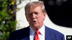 FILE - Republican presidential candidate and former U.S. President Donald Trump speaks after voting in Florida's primary election in Palm Beach, Florida, March 19, 2024. Trump’s return to the stock market could be right around the corner.