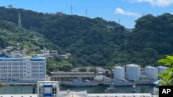 រូបឯកសារ៖ នាវា​ច្បាាំង​តៃវ៉ាន់​នៅ កំពង់ផែ Keelung កោះតៃវ៉ាន់កាលពីថ្ងៃទី​០៤ សីហា ឆ្នាំ២០២២។