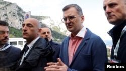 უკრაინის საგარეო საქმეთა მინისტრი დმიტრო კულება დიდი შვიდეულის შეხვედრაზე. კუნძული კაპრი, იტალია. 19 აპრილი, 2024წ.