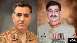 جنرال اظهر عباس (راست) و جنرال فیض حمید