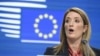 FILE - European Parliament President Roberta Metsola speaks at a press conference during the European Council Summit in Brussels on Dec. 15, 2022.