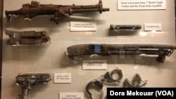 Items recovered from the World Trade Center after the 9/11 terror attacks on display at the U.S. Secret Service Museum. 