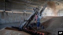 A farmer collects harvest from his field near the front line in the Dnipropetrovsk region, Ukraine, on July 4, 2022. Officials from Russia, Ukraine, Turkey and the United Nations are due to meet Wednesday in Istanbul to resume grain exports from Ukraine's Black sea ports,