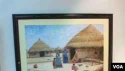 سندھ کے دیہی منظر کی عکاس ایک پینٹنگ