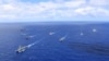 Kapal-kapal milik Angkatan Laut AS, Chili, Kanada, Peru, dan Prancis berpartisipasi dalam latihan di wilayah Samudra Pasifik, pada 24 Juni 2018. (Foto: U.S. Navy via Reuters)