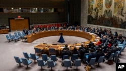 Réunion du Conseil de sécurité des Nations unies, au siège de l'ONU, New York, le 18 février 2025.