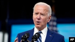 President Joe Biden speaks during an event on COVID-19 vaccinations and the response to the pandemic, in the South Court Auditorium on the White House campus, March 29, 2021, in Washington. 