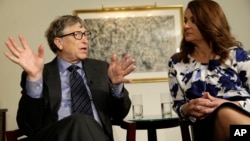 Bill Gates dan istrinya, Melinda Gates (foto: dok).