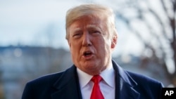 President Donald Trump announces that he is nominating William Barr, attorney general under President George H.W. Bush, as his Attorney General, on the South Lawn of the White House, Friday, Dec. 7, 2018, in Washington. (AP Photo/Evan Vucci)