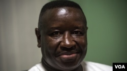 Le nouveau président sierra léonais, Julius Maada Bio, Freetown, le 7 mars 2018. (VOA/J. Patinkin)