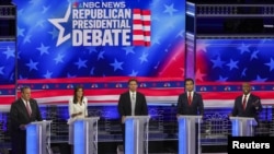 نامزدهای جمهوریخواه در سومین مناظره انتخاباتی، ۸ نوامبر.