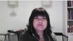 Wakil Ketua Kadin Indonesia Shinta Widjaja Kamdani dalam telekonferensi pers di Jakarta, Selasa (23/2). (Foto: VOA).