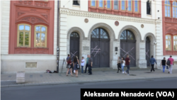 Ulaz u zgradu Rektorata Univerziteta u Beogradu, Foto: VOA