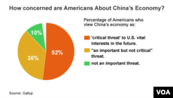 How concerned are Americans about China's economy?
