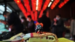 A tiger effigy is placed at a Taoist tiger temple to mark the upcoming Lunar New Year of the tiger in New Taipei City on Jan. 28, 2022.