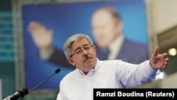 Ahmed Ouyahia, chef du Rallye pour la Démocratie nationale (RND), lors d'une campagne électorale parlementaire à Alger, en Algérie, le 29 avril 2017.