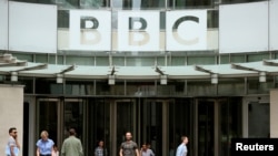 英國廣播公司在倫敦的總部大門。