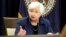 FILE - Federal Reserve Chair Janet Yellen speaks during a news conference after a two-day Federal Open Market Committee (FOMC) meeting in Washington, March 15, 2017. 
