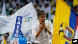 FILE - Ecuadoran President Guillermo Lasso in Guayaquil, Ecuador, March 30, 2017. He will meet with U.S. President Joe Biden at the White House on Dec. 19, 2022, to discuss security and other issues.