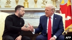 Les président Trump et Zelensky à la Maison-Blanche le 28 février 2025