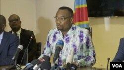 Dr. Eteni Longondo, ministre ya bokolongono na Kinshasa, 10 mars 2020. (VOA/Lingala)