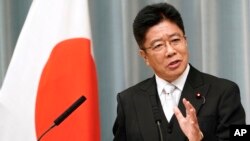 资料照：日本内阁官房长官加藤胜信（Katsunobu Kato）