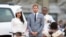 FILE - Prince Harry, Duke of Sussex and Meghan, Duchess of Sussex attend an official welcome ceremony in Albert Park on October 23, 2018 in Suva, Fiji
