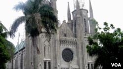 Gereja Katedral di Jakarta Pusat. (VOA/Andylala Waluyo)