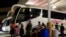More than 350 migrants boarded eight buses to Tapachula, Chiapas, on August 6. Some felt their choice was either to leave or face possible kidnapping or extortion on Nuevo Laredo’s streets. (R. Taylor/VOA)